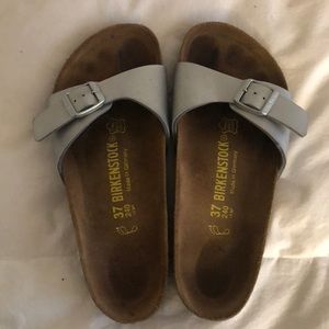 Silver Birkenstock Sandal, size 37